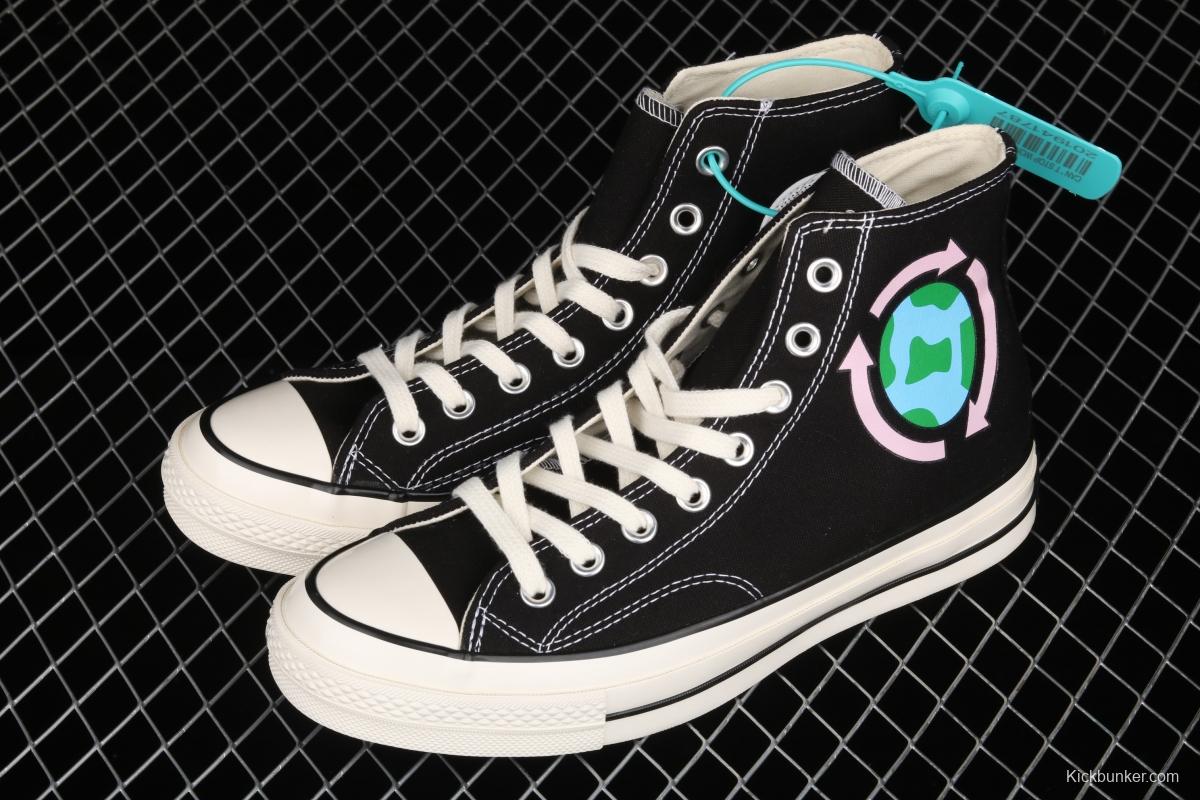 Converse Chuck Taylor All Star Seek Peace Hi Star Classic High Top Series Leisure Vulcanized Board shoes 162050C