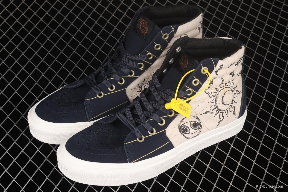 Vans Sk8-Hi retro sun snake pattern high-top casual board shoes VN0A32QG4UA