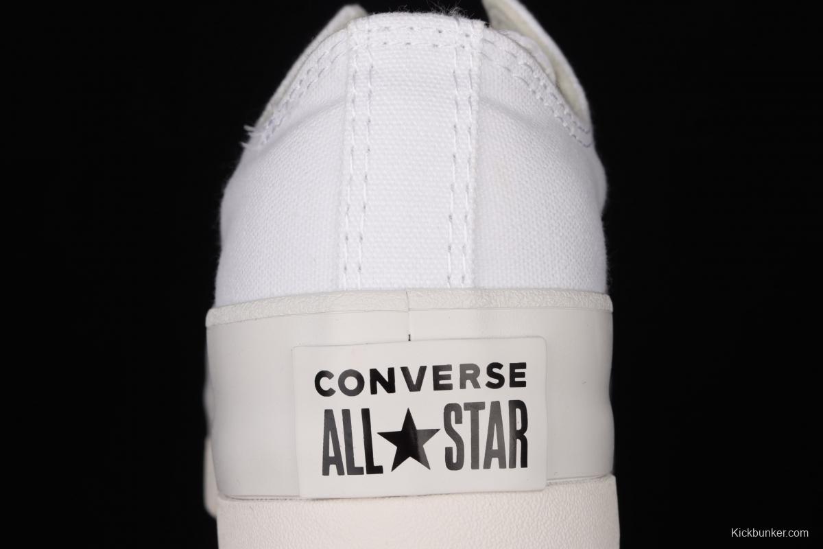 Converse Chuck Taylor All Star Lugged Move OX Converse black and white thick soled heightening shoes 567680C