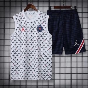 22/23PSG White Flower Dot Pre-Game Training Jersey Vest