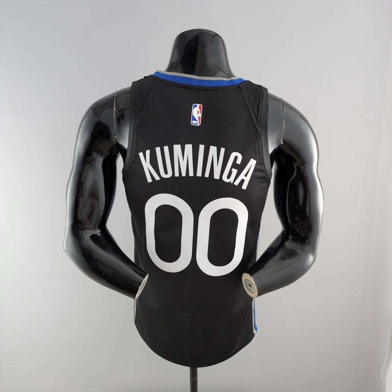 2020 KUMINGA#00 Warriors City Edition Black And Grey NBA Jersey