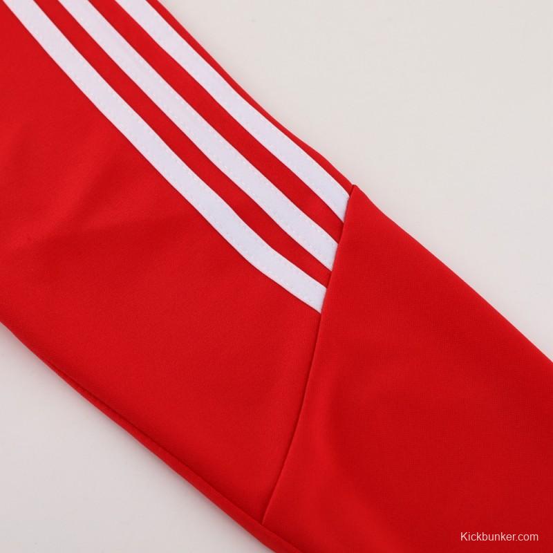 2024 Adidas Red Half Zipper Jacket+Pants