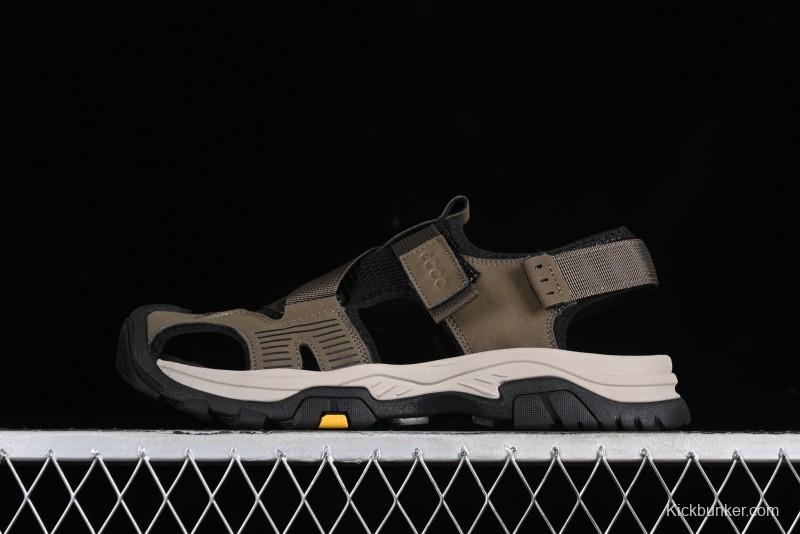 Ecco Offroad Series 2024 Summer New Casual Men's Sandals with Soft Leather Upper and Mesh - 63131501002