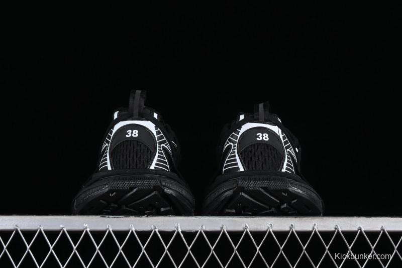 Balenciaga Phantom Sneaker 10th Generation Lace-Up Running Shoes with Transparent Heel Strap - W3XL11090