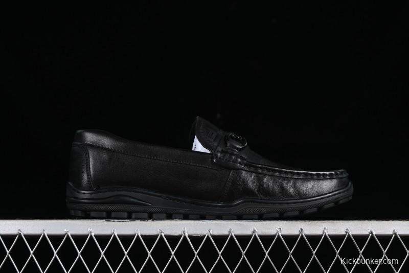 ECCO Soft Moc Series Loafers Men's British Slip-On Driving Shoes - 65707001001