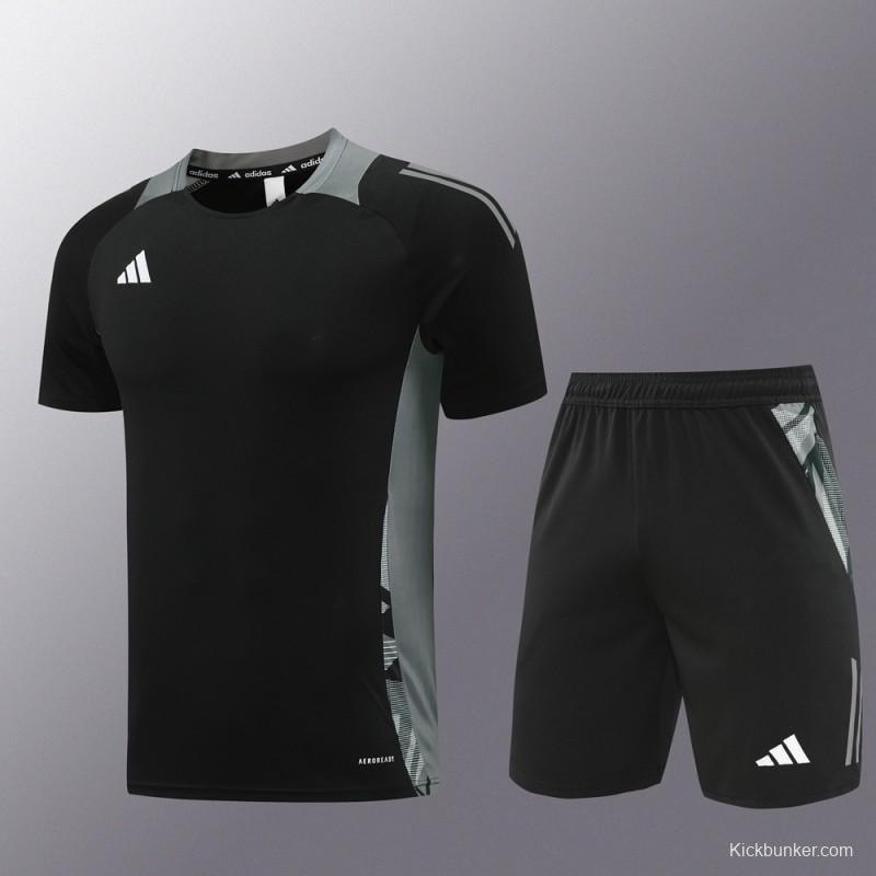 24/25 Adidas Black Short Sleeve Jersey+Shorts