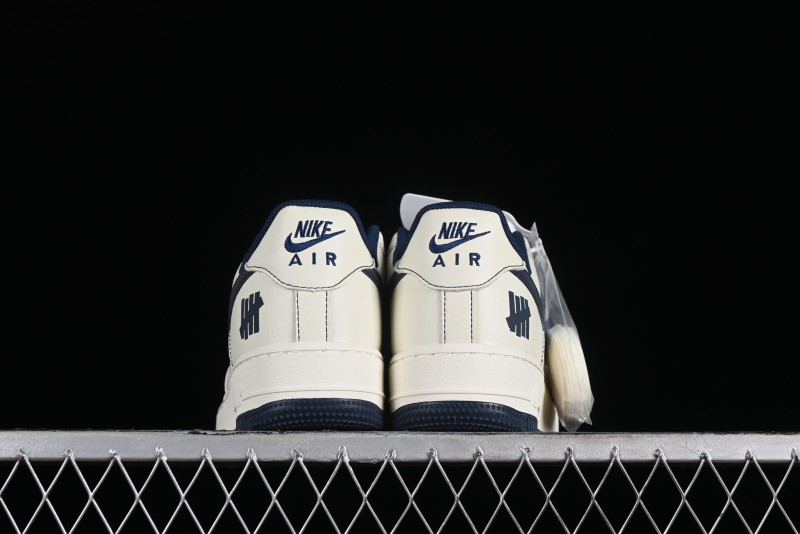 Nike Undefeated Air Force 1'07 Low Casual Sneakers in Deep Blue with Custom Leather and Reflective Details - UN2395-522