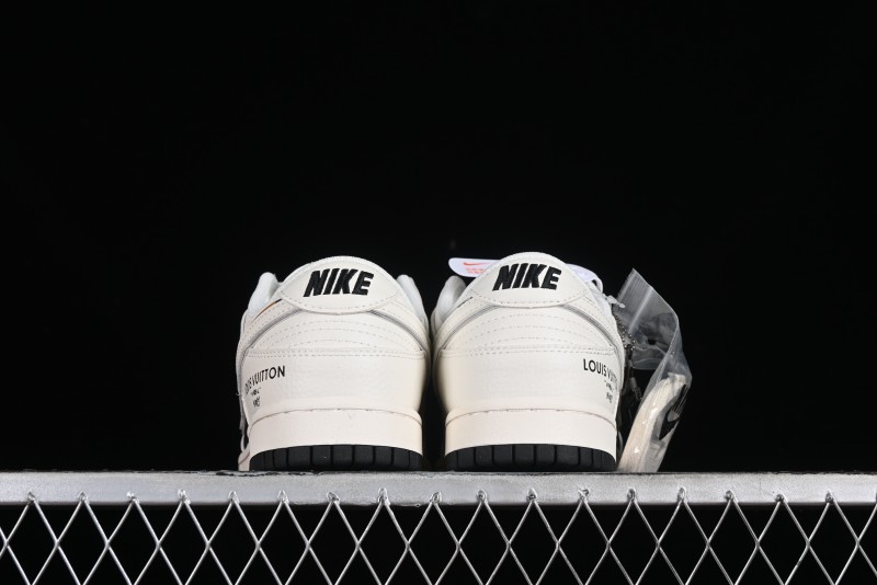Nike SB Dunk Low LV Collaboration - Elegant Black White Night Light Anniversary High-End Custom Low-Top Casual Sneakers BB8766-208