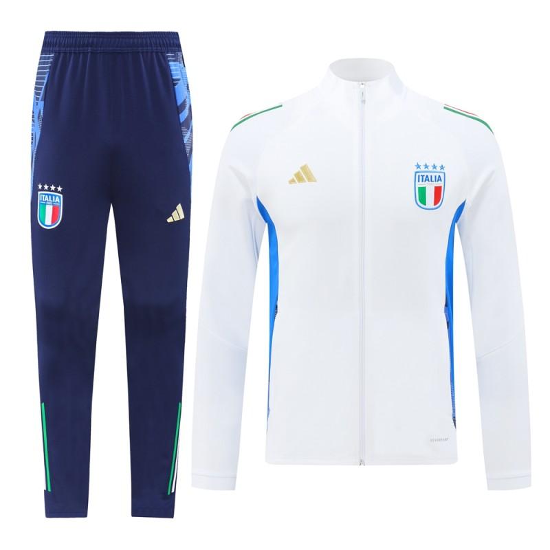 2024 Italy White Full Zipper Jacket +Long Pants