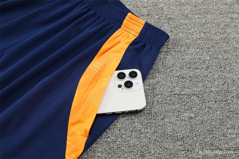 24/25 Juventus Orange/Navy Short Sleeve Jersey+Shorts