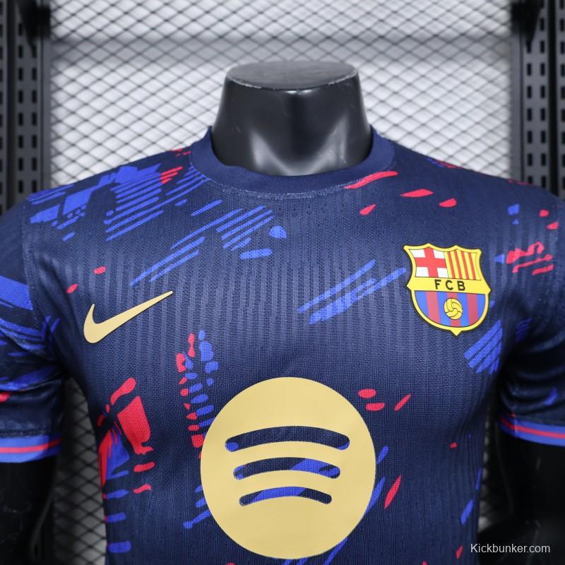 Player Version 25/26 FC Barcelona Navy Blue with Spotify Sponsor Jersey