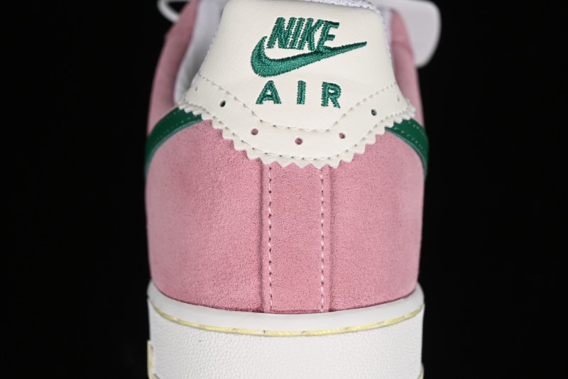 Nike Air Force 1 '07 Low Casual Sneakers in White Pink Green - FV9346-100