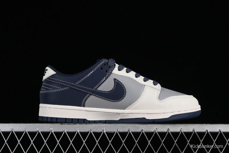 Nike SB Dunk Low BAPE Collaboration - Light Blue Grey Anniversary High-End Custom Low-Top Casual Skate Shoes - BB8969-001