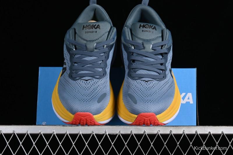 HOKA ONE ONE Bondi 8 Performance Cushion Running Shoes with Enhanced Support - 1123202 GBMS