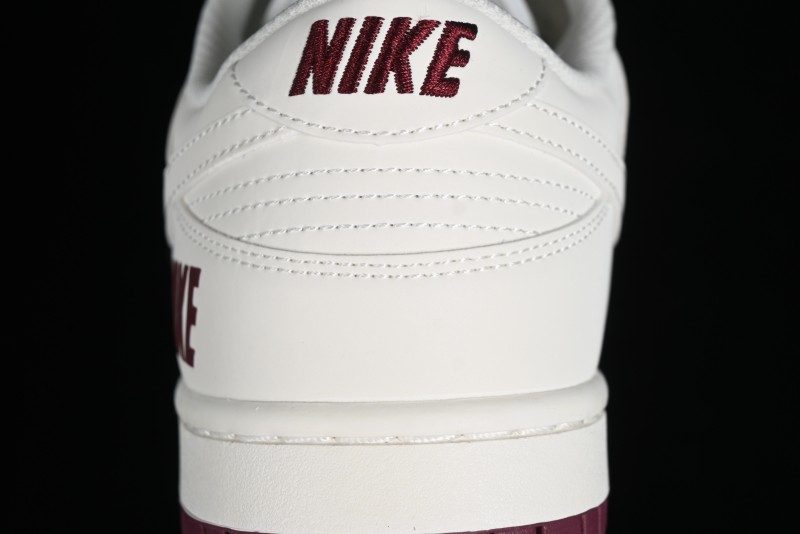 Nike SB Dunk Low Collaboration Three Swooshes Rice Wine Red Color Low-Top Casual Skateboarding Shoes - NK5639-322