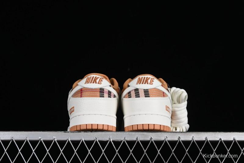 Nike SB Dunk Low Supreme Collaboration - Plaid Colorway SB Low Top Casual Skateboarding Shoes - SU1853-513