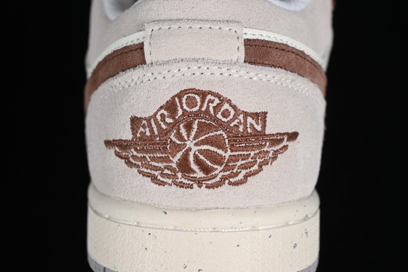 Nike Air Jordan 1 Low Retro Casual Sneakers in Grey Tan - HF1567-200
