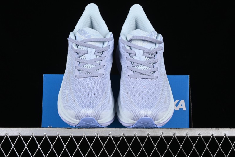 HOKA ONE ONE Clifton 9 Lightweight Knit Mesh Running Shoes with Enhanced Cushioning - 1127896 EHR