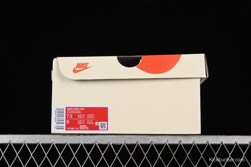 Nike SB Dunk Low Supreme Collaboration Anniversary Custom Low-Top Casual Skate Shoes - FC1688-142