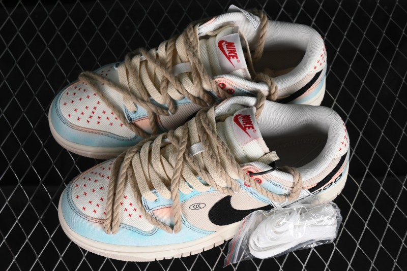 Nike Dunk Low Sky City Dopamine Gradient Sashiko Stitch Hemp Rope SB Low-top Casual Sneakers - DV0834-100