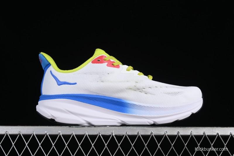 HOKA ONE ONE Clifton 9 Lightweight Knit Mesh Running Shoes with Enhanced Cushioning - 1127895 BVR