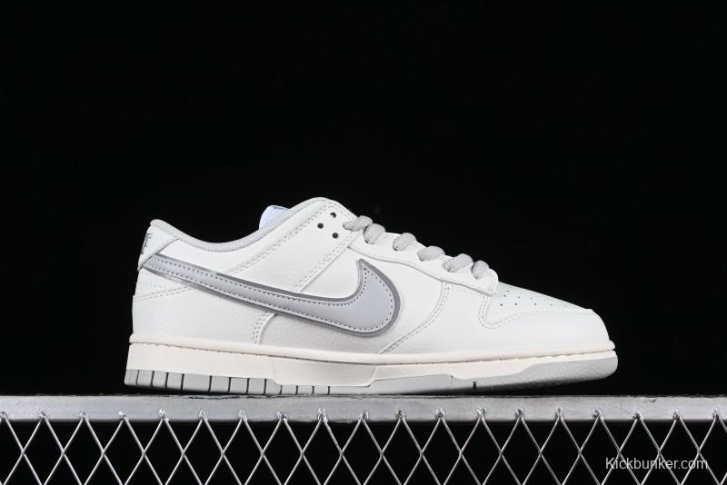 Nike Supreme x Nike SB Dunk Low Casual Skate Shoes in Beige Grey - RM2308-233