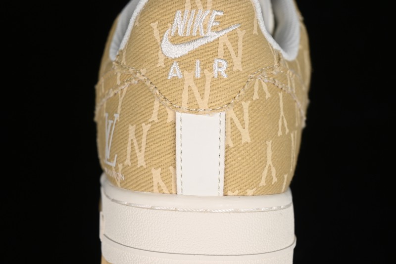 Nike Air Force 1 '07 Low LV Collaboration - Khaki Double Swoosh Low-Top Casual Sneakers - HD1968-027