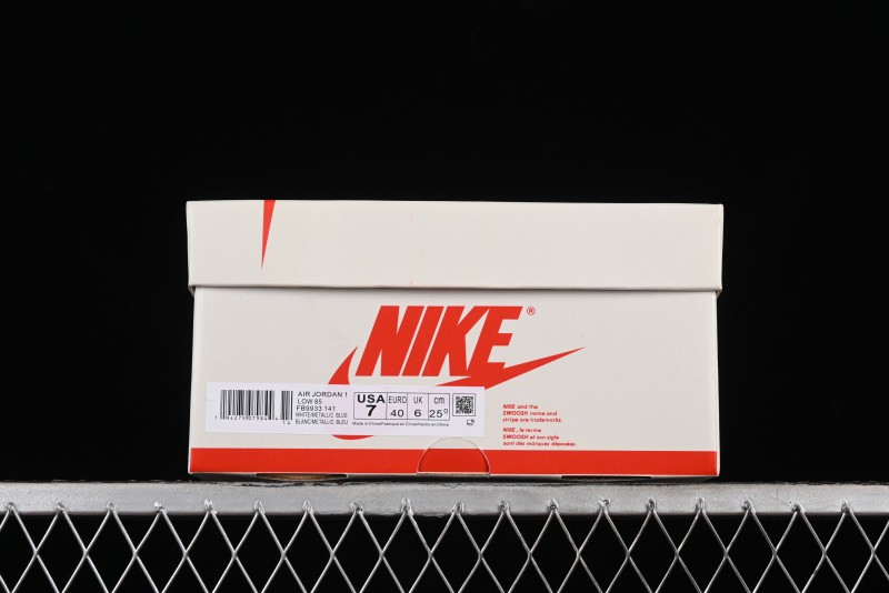 Nike Air Jordan 1 Low '85 Metallic Blue Retro Sneakers - FB9933-141