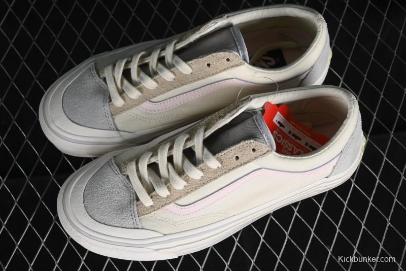 Vans Old Skool Reissue 136 Earth Macaron Patchwork Retro Casual Vulcanized Sneakers - VN000CRPGRN