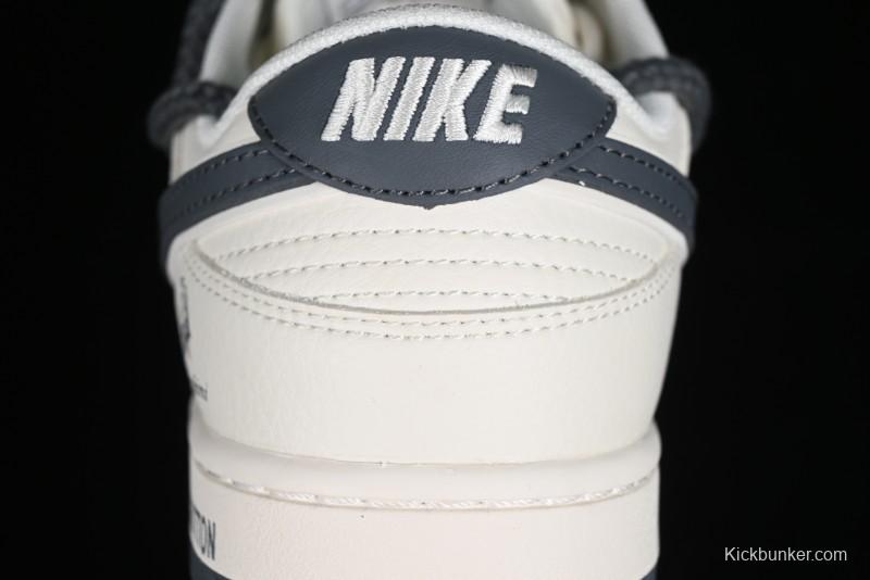 Nike SB Dunk Low LV Collaboration - Straps Lamborghini Off White Dark Grey Swoosh Anniversary High-End Custom Low-Top Casual Sneakers - SJ2068-262