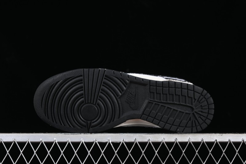 Nike SB Dunk Low LV Collaboration - Black Denim Off-White Black Swoosh Anniversary Custom Low-Top Casual Skate Shoes - DJ2024-009