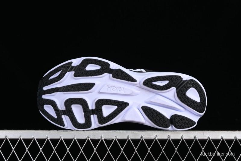 HOKA ONE ONE Bondi 8 Functional Cushioned Running Shoes with Engineered Mesh Upper - 1123202 BWHT