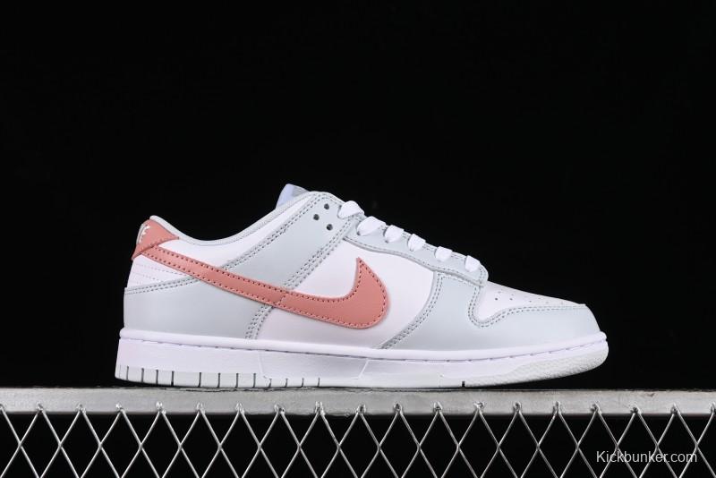 Nike SB Dunk Low White Grey Pink Skateboarding Shoes - HF0730-160