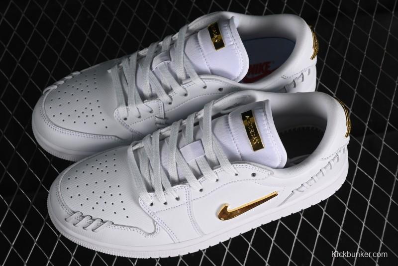 Nike Air Jordan 1 Low Method of Make Casual Sneakers in White Gold - FN5032-100