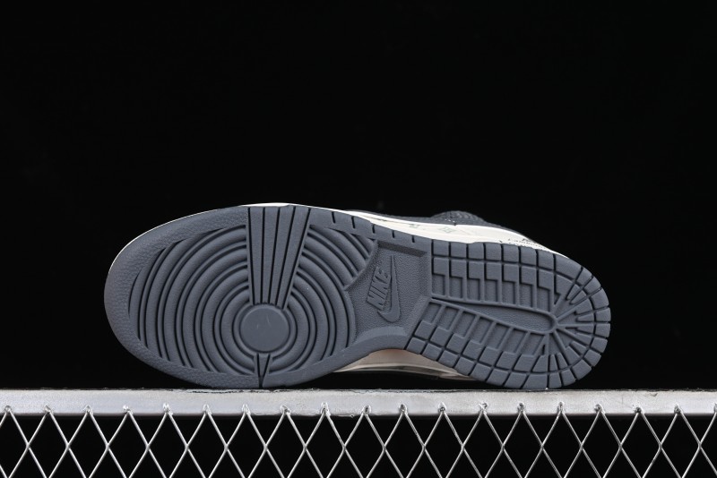 Nike SB Dunk Low LV Collaboration - Straps Lamborghini Off White Dark Grey Swoosh Anniversary High-End Custom Low-Top Casual Sneakers - SJ2068-262