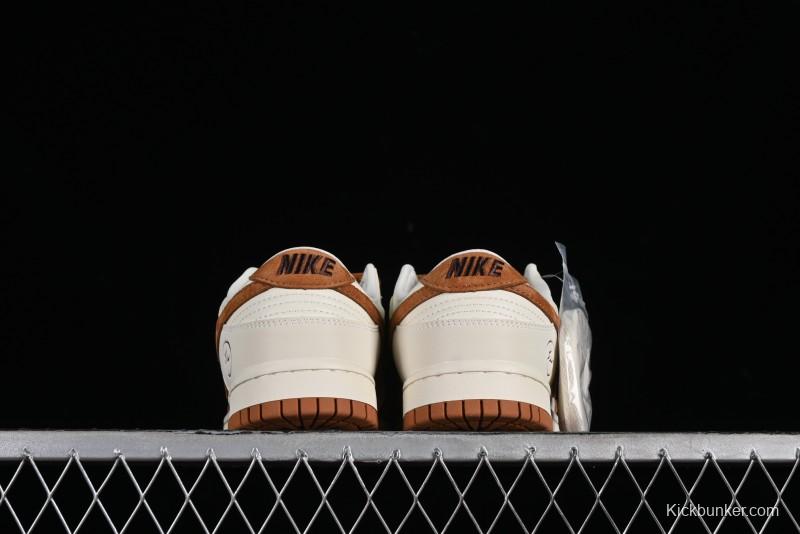 Nike SB Dunk Low Lightning Collaboration - Beige Brown Colorway with Small Brown Swoosh Anniversary High-End Custom Low-Top Casual Skate Shoes - XD1688-031