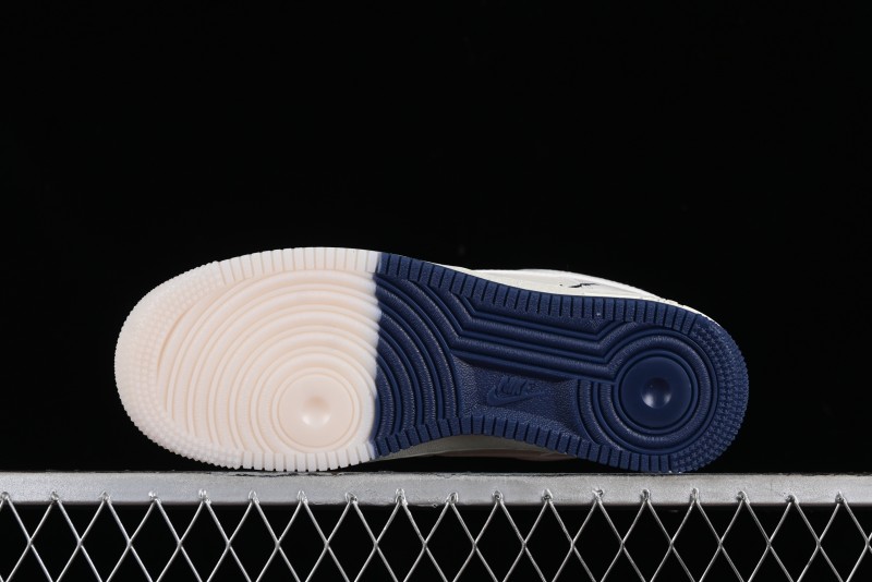 Nike Air Force 1 '07 Low Supreme Collaboration - White Blue Color Block Low-Top Casual Sneakers - XZ6188-001