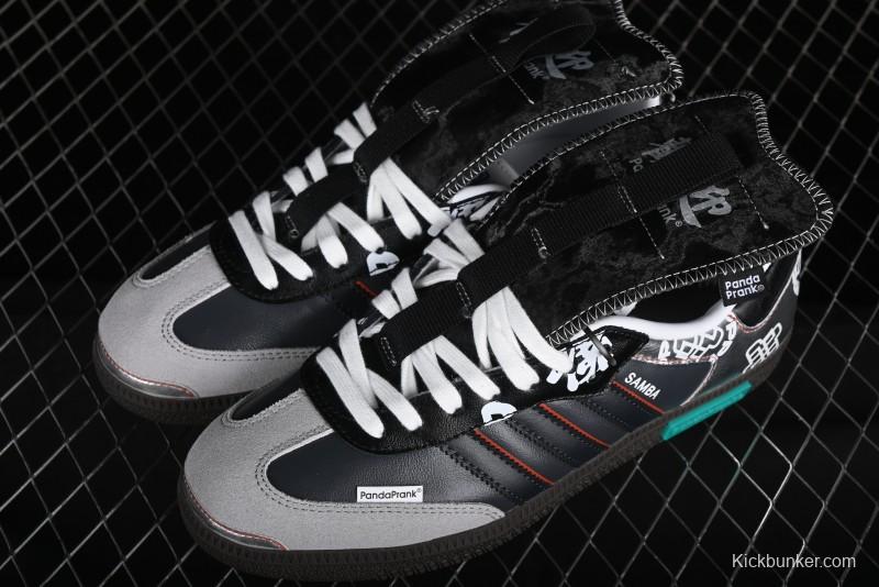 Adidas Originals Samba OG Low Top Casual Sneakers with Panda Mischief Design - IG1024