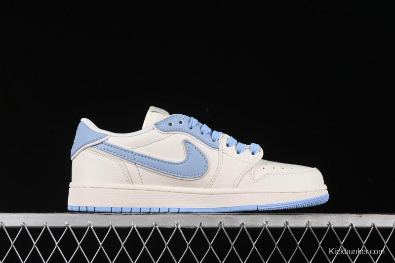 Nike Travis Scott x Fragment Design x Air Jordan 1 Low OG SP AJ1 Retro Sneakers - DM6688-609