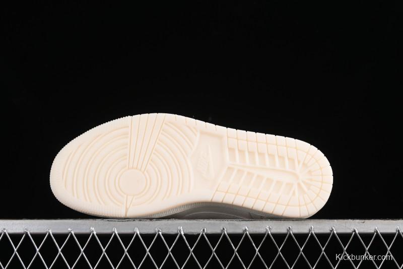 Nike Travis Scott x Fragment Design x Air Jordan 1 Low OG SP AJ1 Supreme Collaboration - Classic Off-White Low-Top Lifestyle Sneakers - XY2688-104