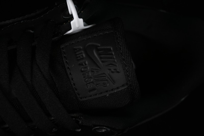 Nike Air Force 1 '07 Low Patent Leather All Black Casual Sneakers - AH6827-001