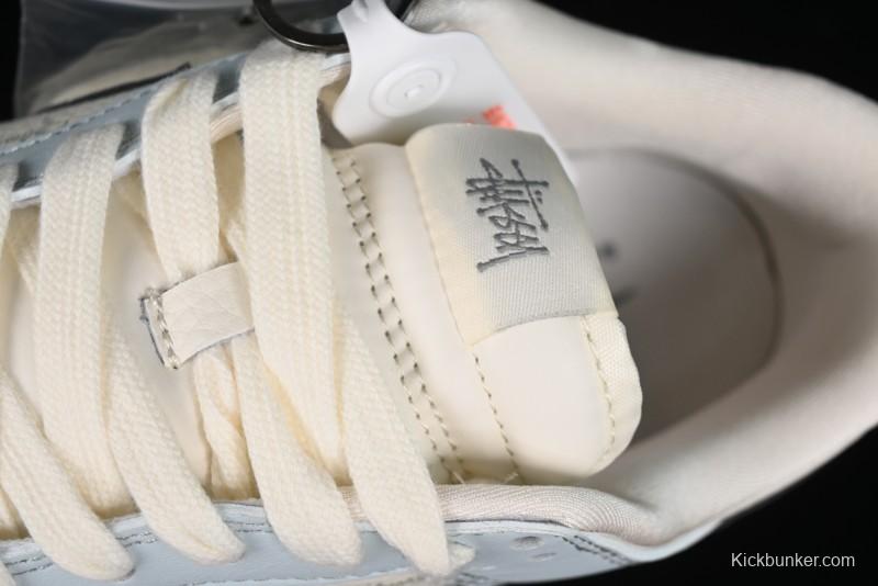 Nike SB Dunk Low Stussy Collaboration Anniversary Edition Light Blue Custom Low-Top Casual Skate Shoes - CF3688-012