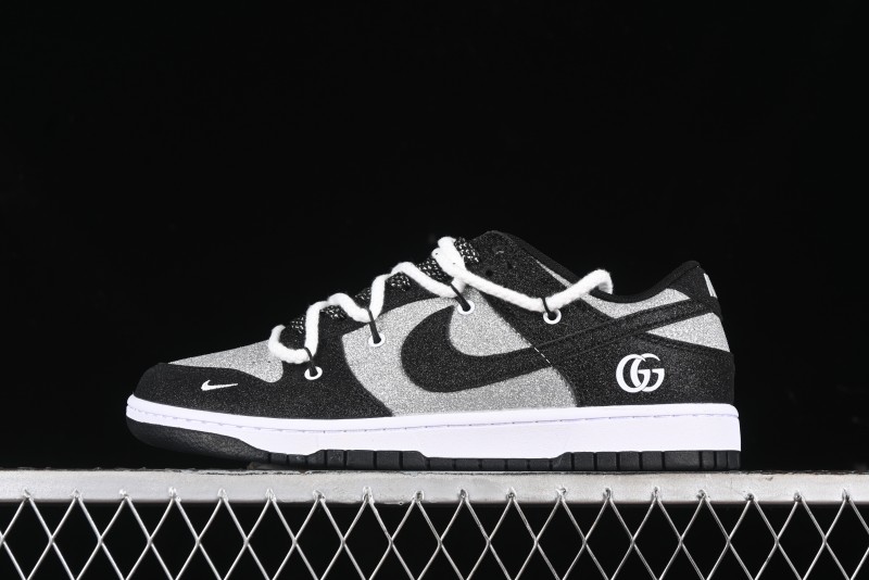 Nike SB Dunk Low Gucci Collaboration - Black Star Hook Anniversary High-End Custom Low-Top Casual Skate Shoes - SJ2068-268