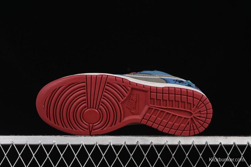 Nike Dunk Low Retro Deconstructed Casual Sneakers with Cloud and Dragon Patterns Inspired by Black Myth: Wukong Game - DV2433-109