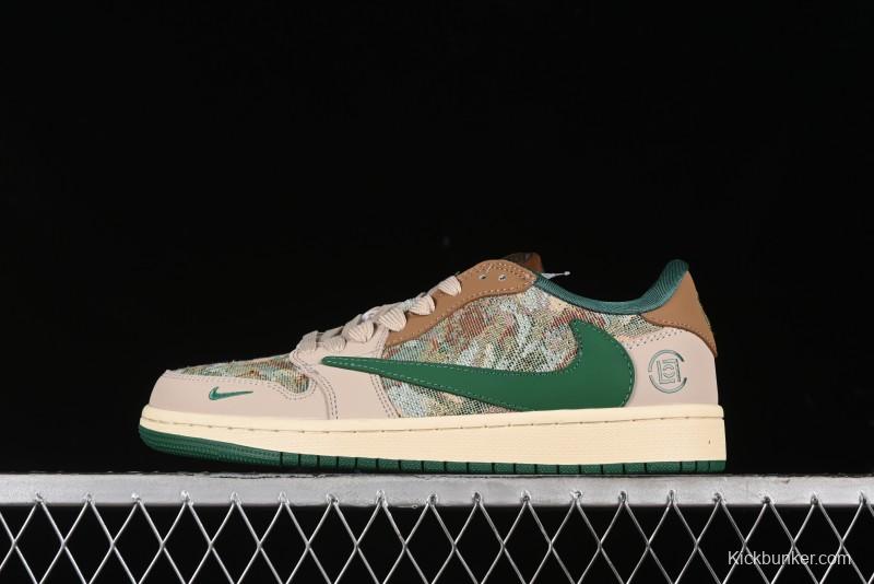 Nike Travis Scott x Fragment Design x Air Jordan 1 Low OG SP AJ1 Retro Sneakers - JH6088-611