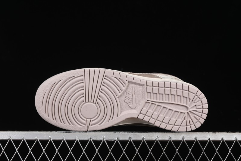 Nike SB Dunk Low Hermes Collaboration - Snake Print Brown Swoosh Low Top Casual Skate Shoes - XD6188-040