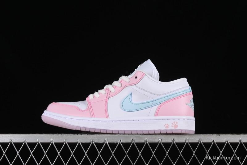 Nike Air Jordan 1 Low SE AJ1 Claw Print Low-Top Casual Sneakers - HM3706-141