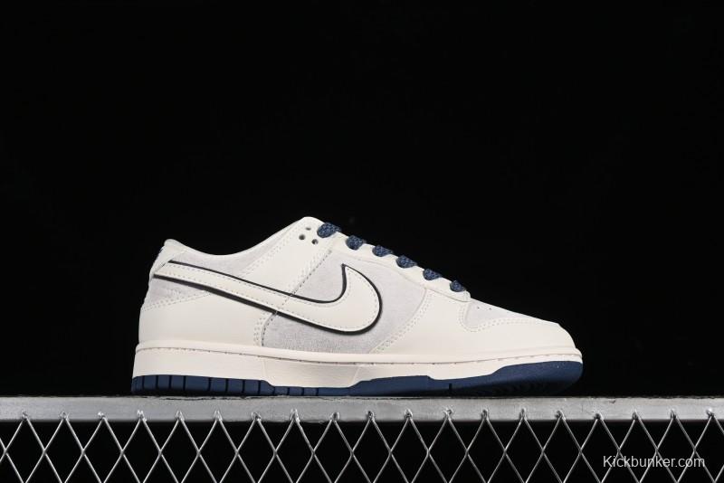 Nike SB Dunk Low The North Face Collaboration - Deep Blue Pig Anniversary High-End Custom Low-Top Casual Skate Shoes - XX2025-325