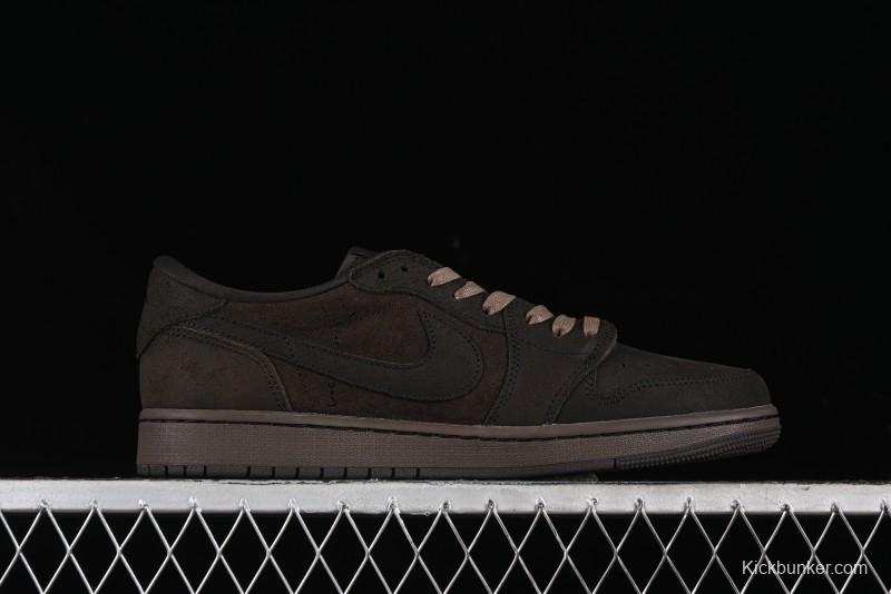 Nike Travis Scott x Air Jordan 1 Low OG AJ1 Reverse Swoosh Sneakers - DM7866-202