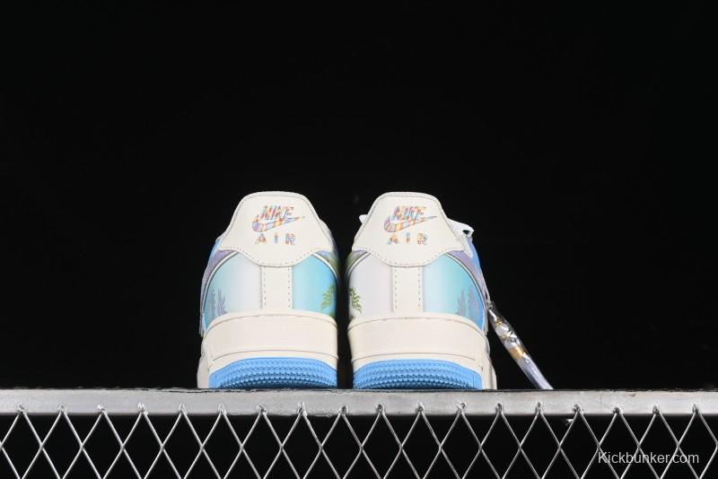 Nike Air Force 1 '07 Low Casual Sneakers "Crystal Dragon Palace" - DB3301-303